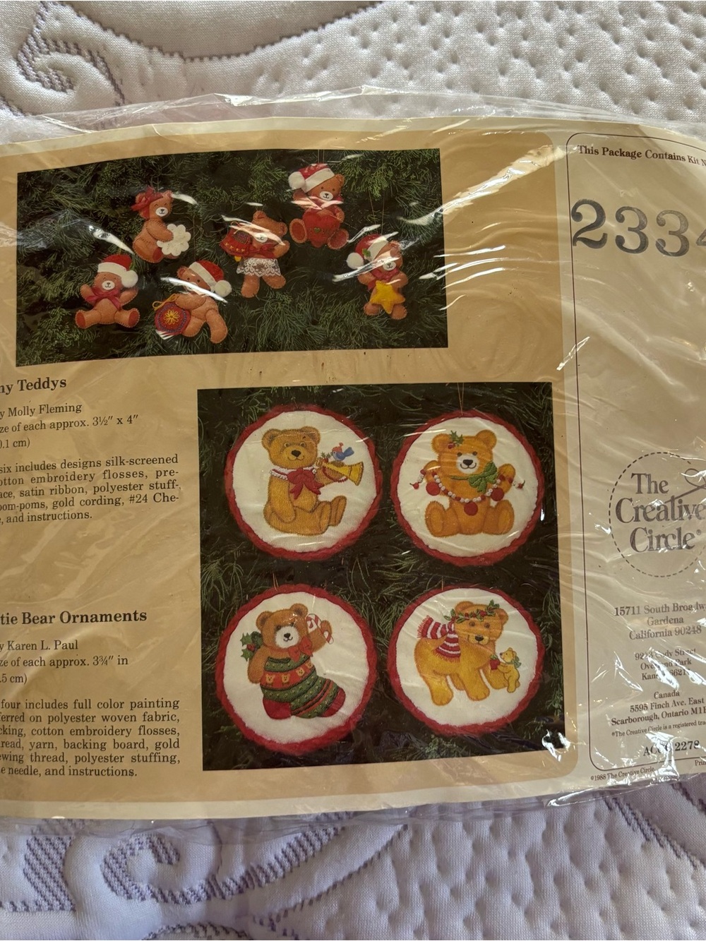 The Creative Circle Christmas Bear Ornaments Kit - Assorted Brown Bears